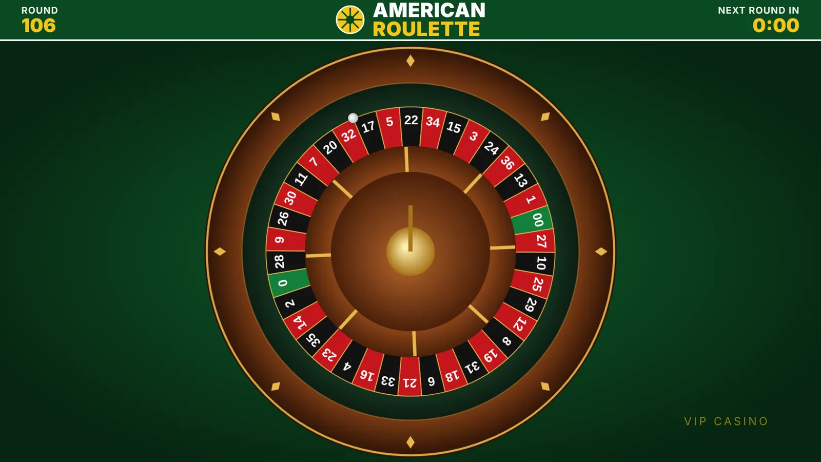 Écran de télévision affichant la roue de l'American Roulette en plein tirage